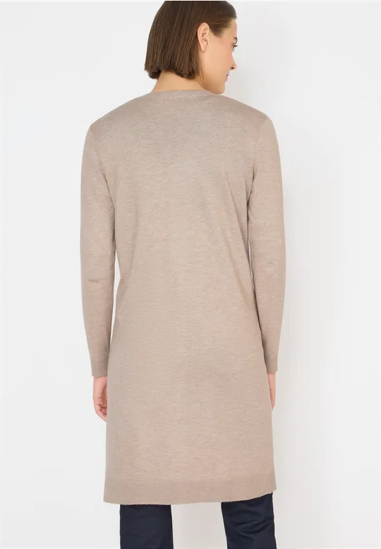 Lange Strickjacke mit Knöpfen