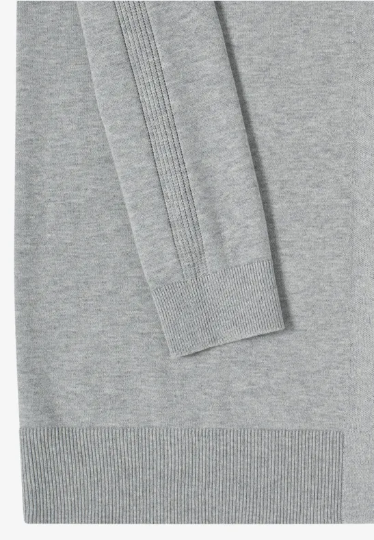 Lässige, lange, offene Strickjacke