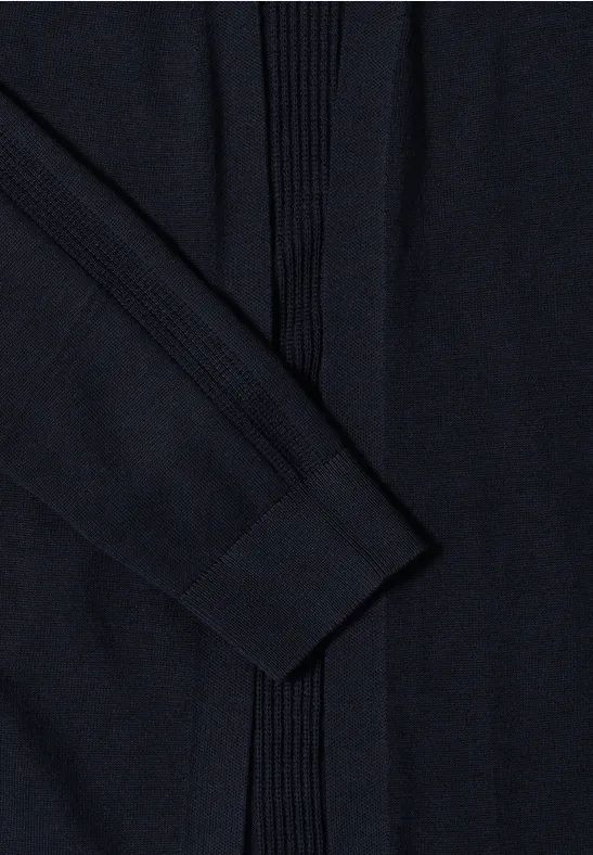 Lange Strickjacke mit offener Vorderseite