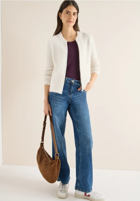 Strukturierte Blouson Jacke mit Reißverschluss
