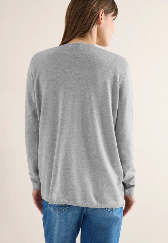 Lässige Strickjacke mit offener Vorderseite