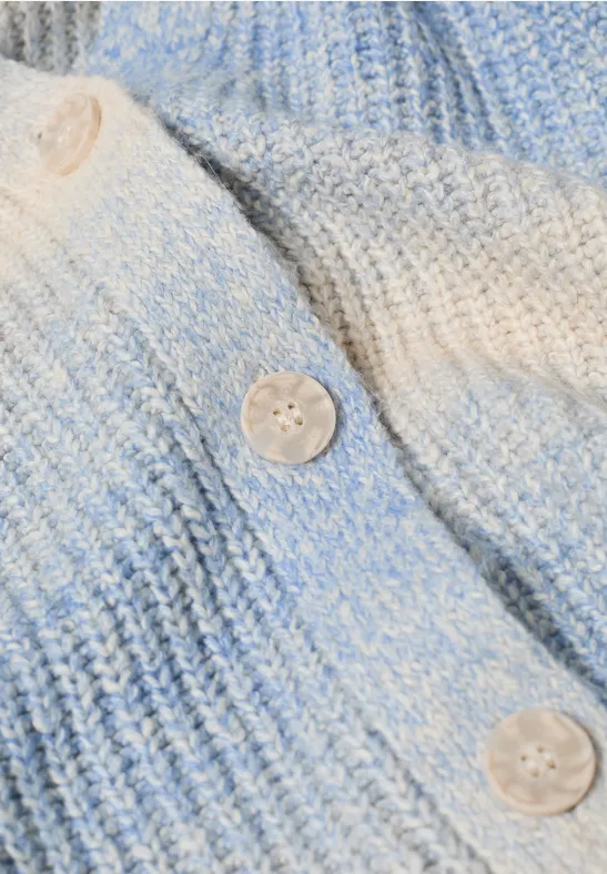 Ombre Strickjacke mit V-Ausschnitt