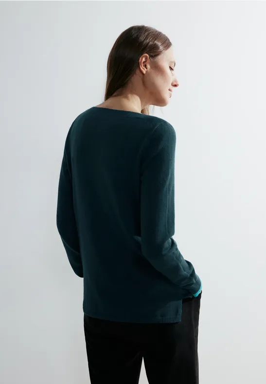 Klassischer Langarm Strickpullover