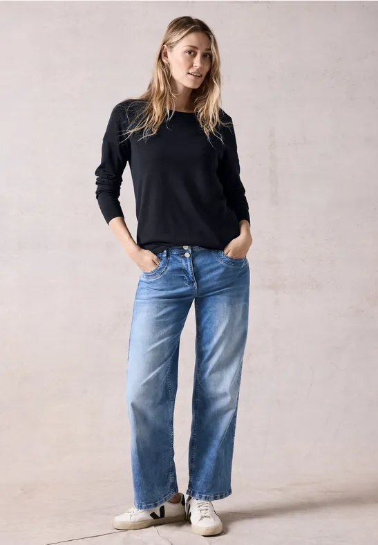 Damen Feinstrick Langarm Pullover