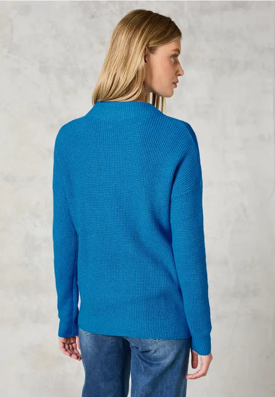 Strukturierter Strickpullover für Damen