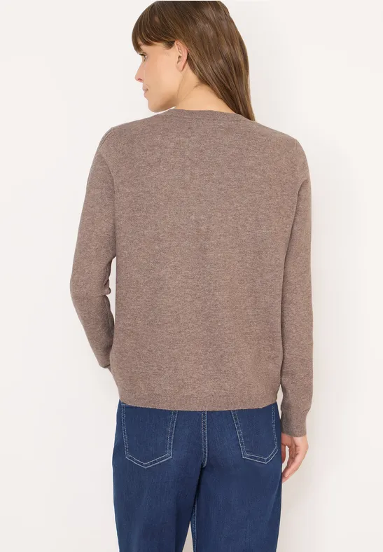 Feinstrickpullover mit V-Ausschnitt