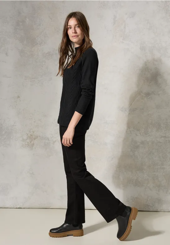 Damen Jacquard Rollkragenpullover