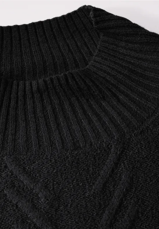 Damen Jacquard Rollkragenpullover