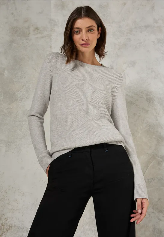 Weicher Strickpullover mit Strukturmuster