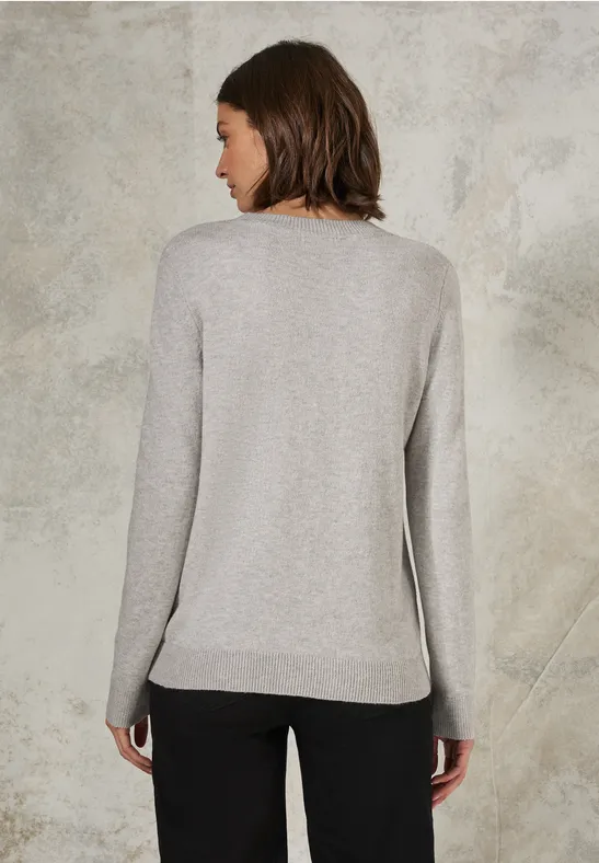 Weicher Strickpullover mit Strukturmuster
