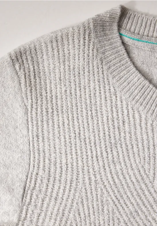 Weicher Strickpullover mit Strukturmuster