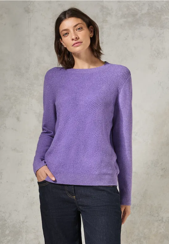 Strukturierter Strickpullover für Damen