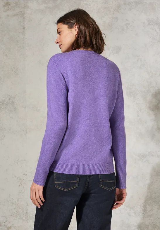 Strukturierter Strickpullover für Damen