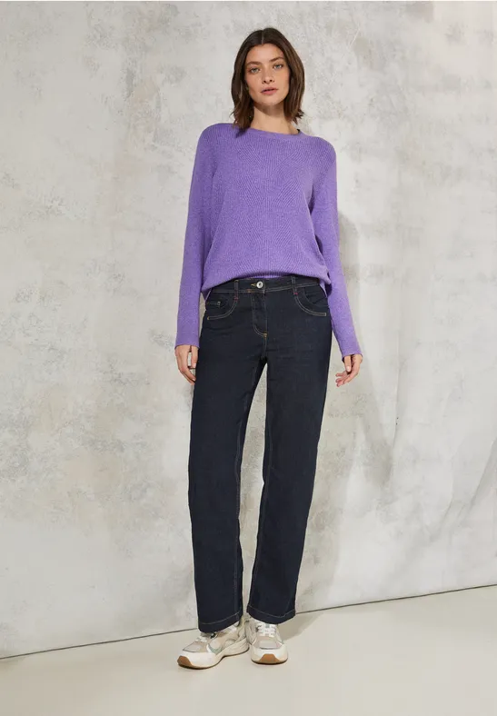 Strukturierter Strickpullover für Damen