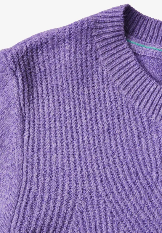 Strukturierter Strickpullover für Damen