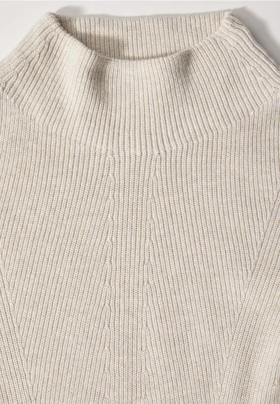 Gerippter Rollkragenpullover