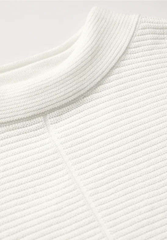Strukturmix Dolman Baumwollpullover
