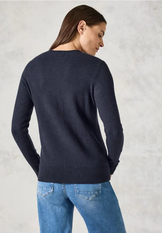 Vielseitiger Feinstrickpullover aus Baumwollmischung
