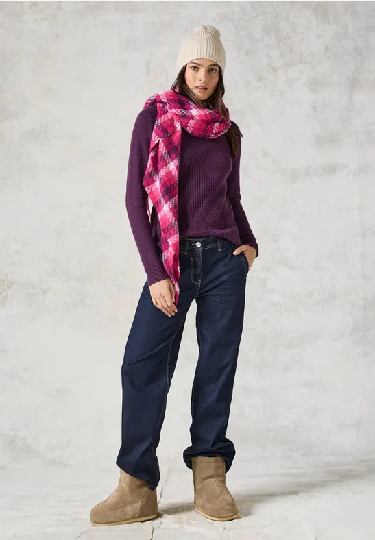 Eleganter Feinstrick-Pullover mit Strukturmuster