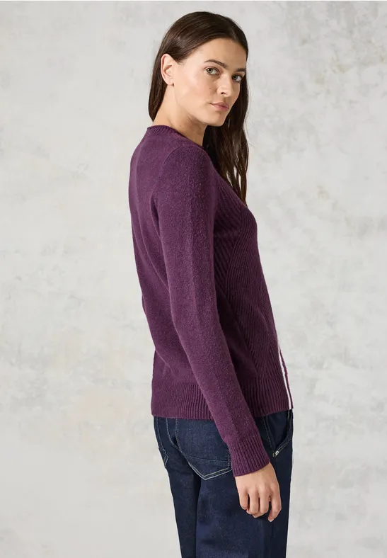 Eleganter Feinstrick-Pullover mit Strukturmuster