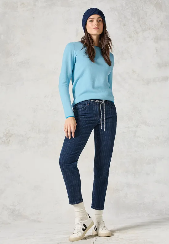 Feiner Strickpullover aus Baumwolle für Damen