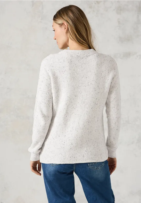 Strukturierter Strickpullover