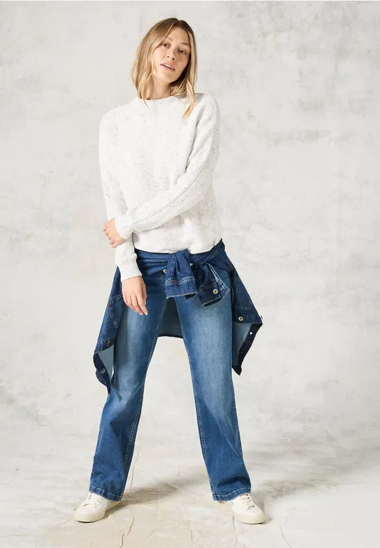 Strukturierter Strickpullover