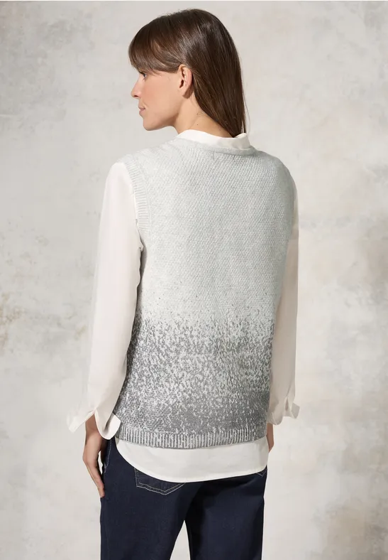 Stilvoller Strickweste mit Ombre-Print