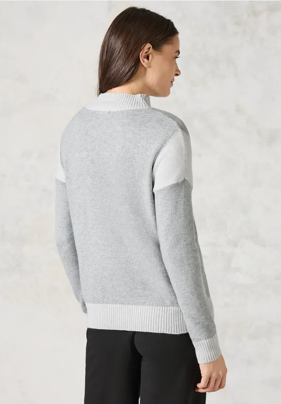 Colorblock Troyer Pullover