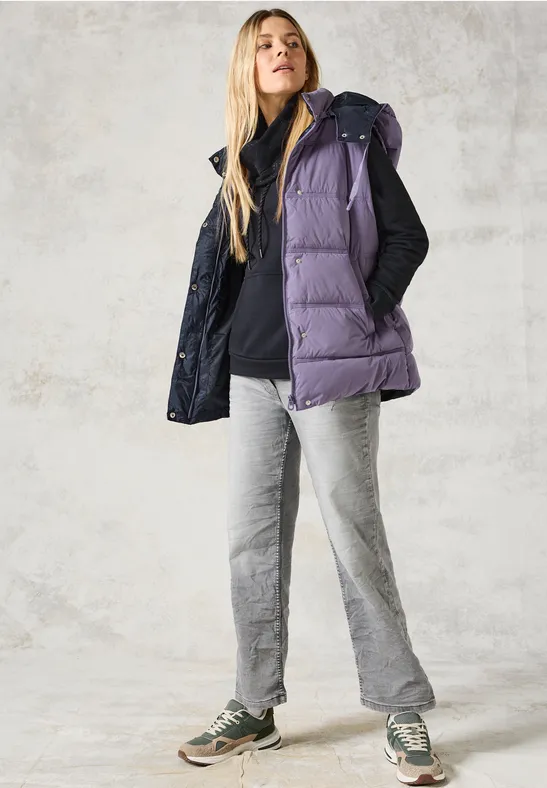 Lässiges Sweatshirt mit Wasserfallkragen und Kordelzug