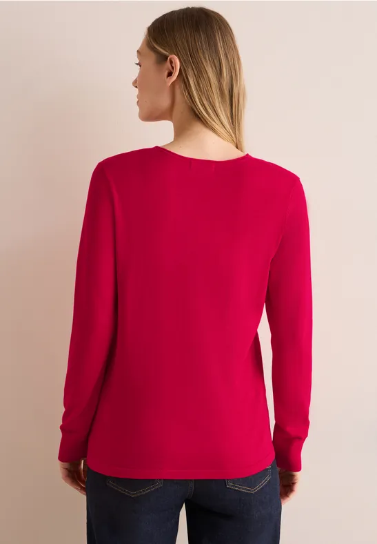 Feinstrickpullover aus Baumwollmischung