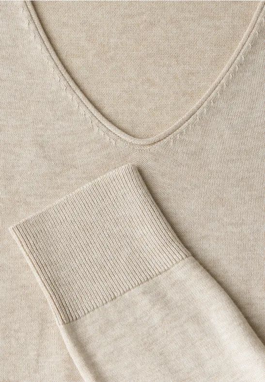 Damen Feinstrick V-Ausschnitt Pullover