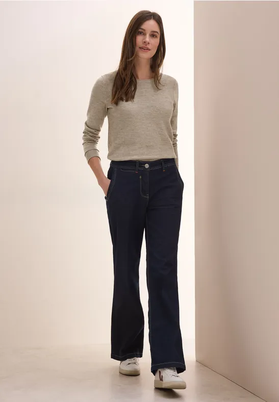 Damen Struktur Strickpullover Oberteil