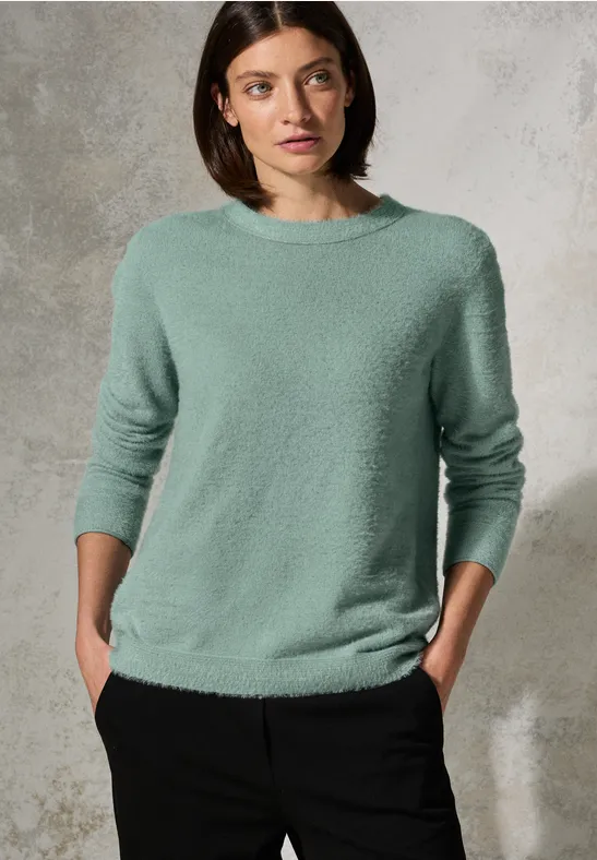 Weicher Strickpullover mit Rundhalsausschnitt