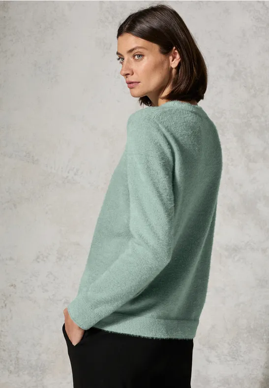 Weicher Strickpullover mit Rundhalsausschnitt