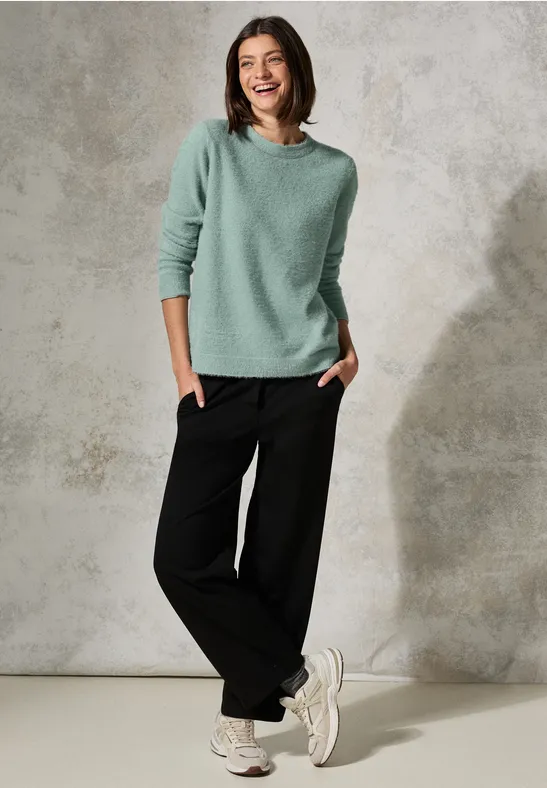 Weicher Strickpullover mit Rundhalsausschnitt