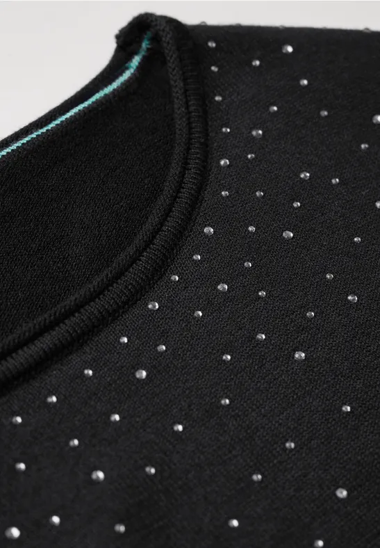 Feinstrickpullover mit Glitzerdetails