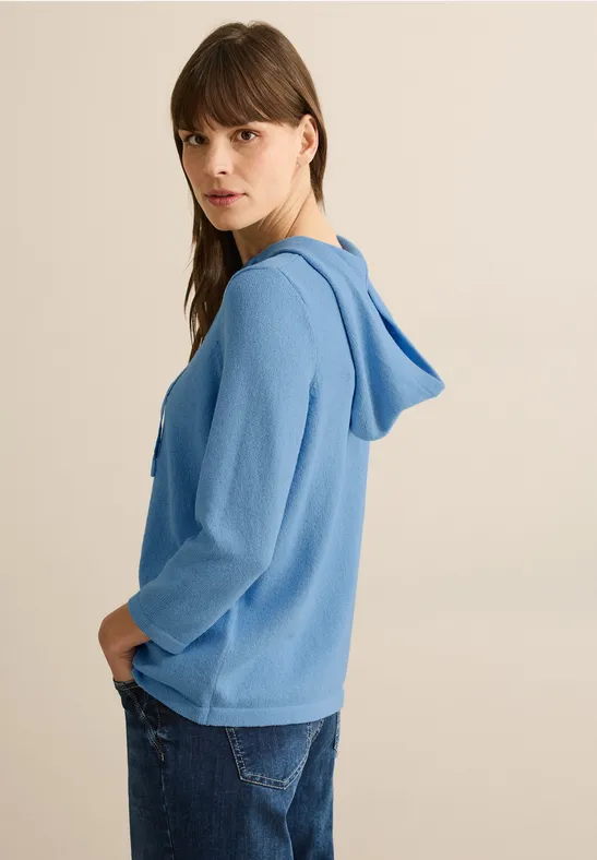 Damen Strick Hoodie Pullover