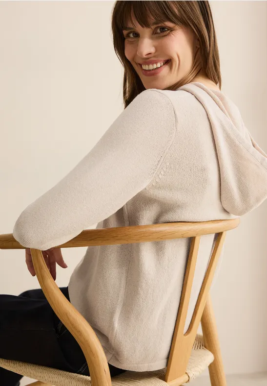 Lässiger Kapuzenpullover mit Viskosemischung