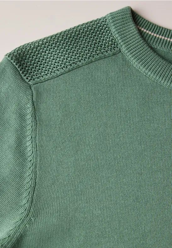 Feinstrickpullover mit Mesh-Detail für Damen