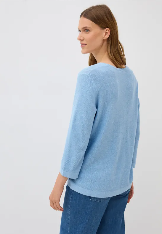 Klassischer V-Ausschnitt Strickpullover