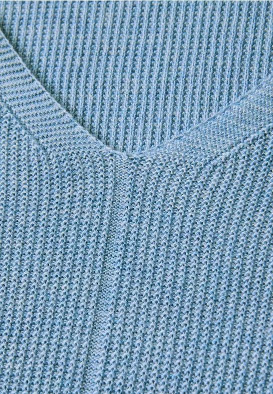 Klassischer V-Ausschnitt Strickpullover