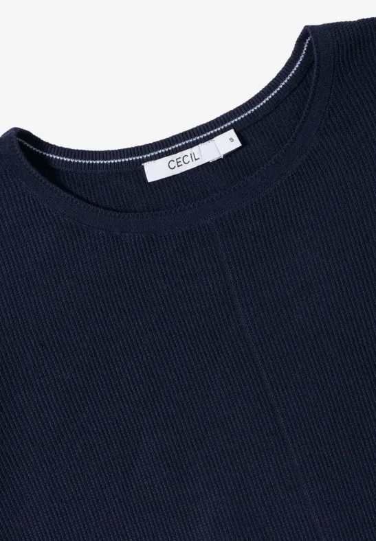 Feiner Struktur-Baumwollmischpullover