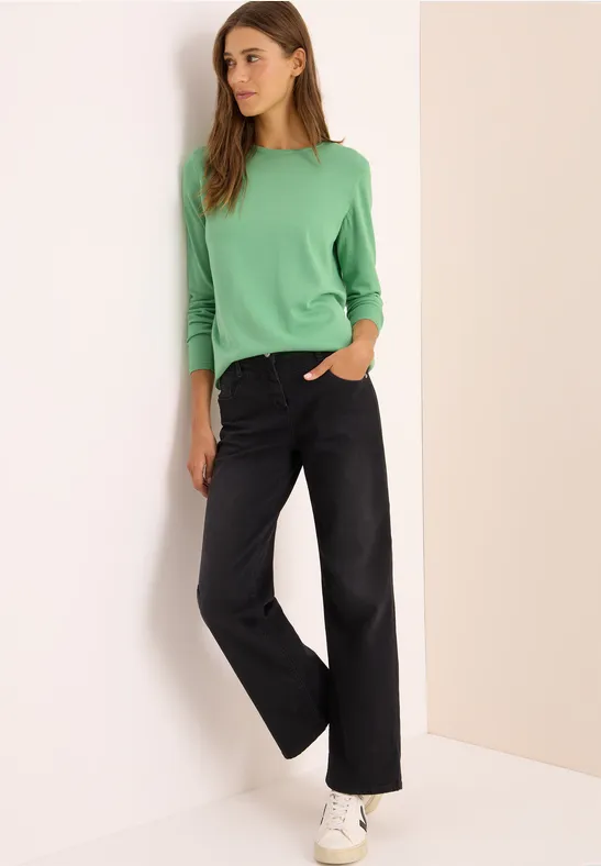 Basic Langarm Strickpullover