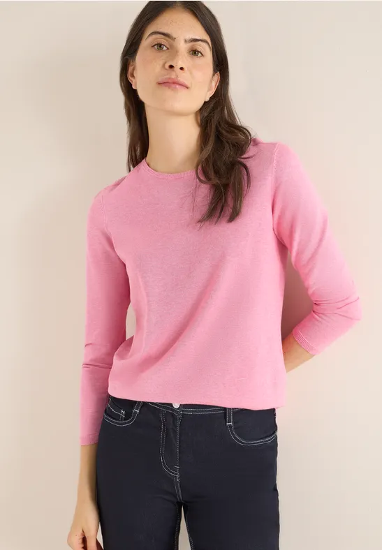 Klassischer Langarm Strickpullover