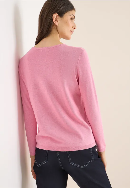 Klassischer Langarm Strickpullover