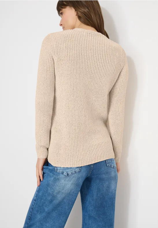 Langarmpullover mit Strukturstrick