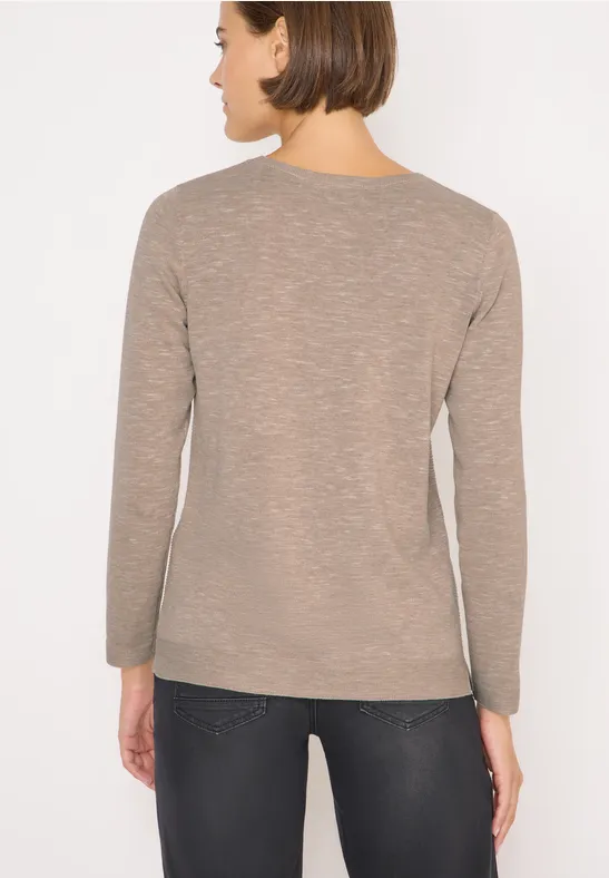 Langarmpullover mit Strukturstrick