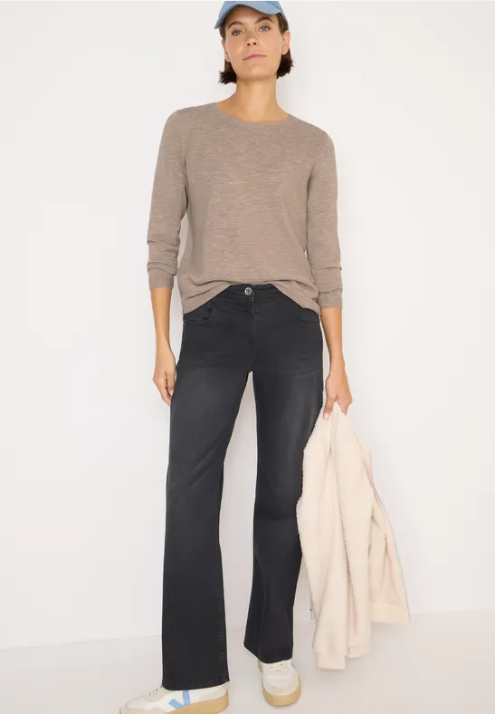 Langarmpullover mit Strukturstrick