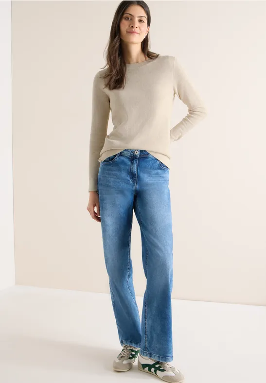 Langarmpullover mit Strukturstrick